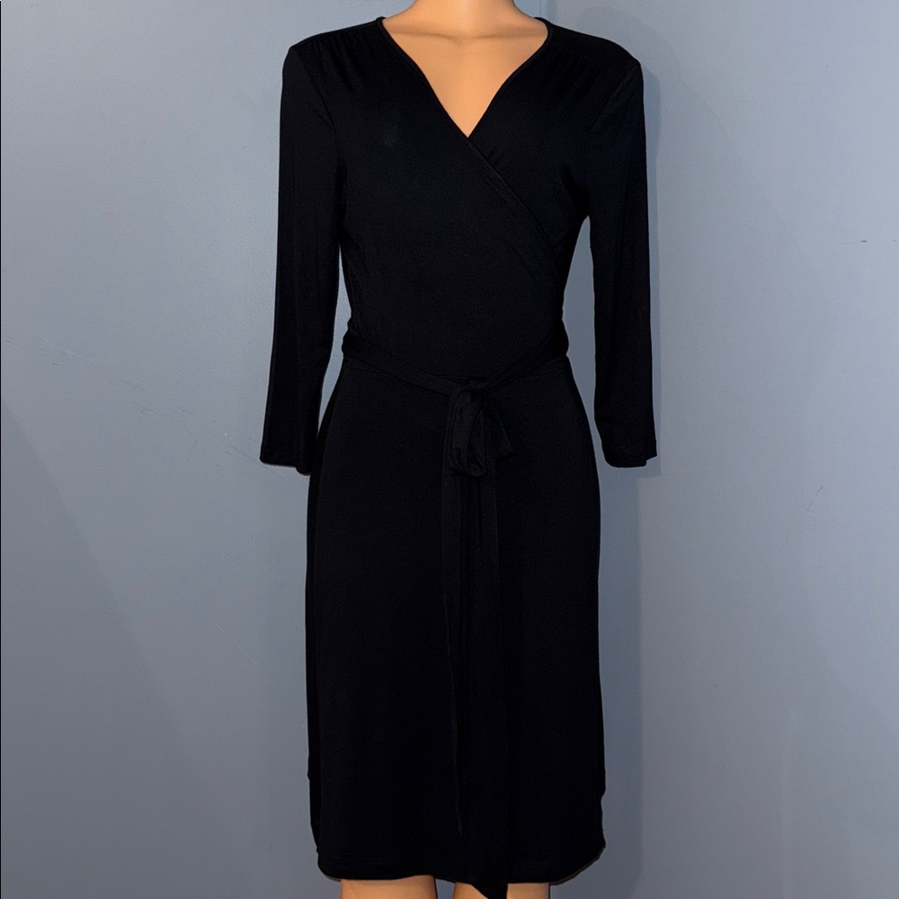 Elegant Banana Republic Black Wrap Dress -Size medium